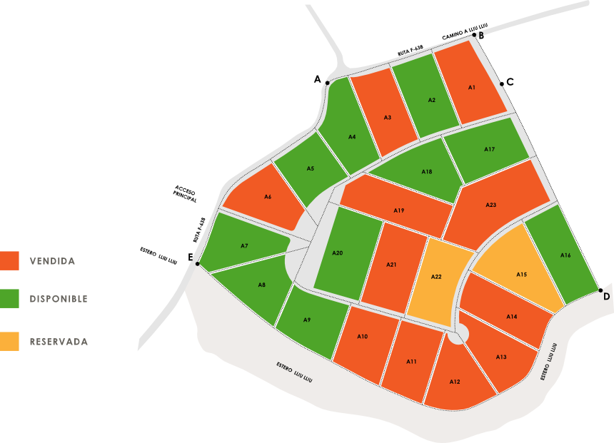 Plano de parcelas disponibles